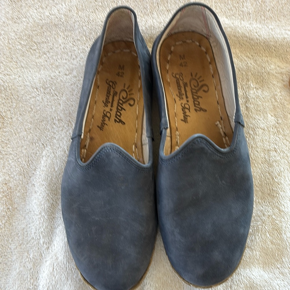 Sabah Blue Leather Loafers